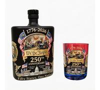 Carafes à whisky commémoratives du 250e anniversaire, bouteille d ' alcool unique pour les fêtes de fin d ' année avec patriotique, récipient irlandais en verre recyclable