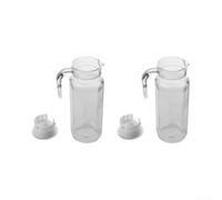 Carafes Boisson 1.1L Ergonomique Lot de 2 Carafes Boisson 1.1L | Plastique transparent, pour vue claire du niveau, 1.1L par pièce, lot de 2, pour idéal cuisine