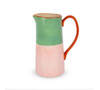 Caraffa In Vetro 1,3l Verde E Rosa