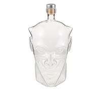 Carafon à Vin Clown Verre avec Bouchon Bois Ambiance Halloween