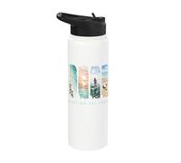 Caraïbes, sable blanc et voile - Vacances Îles Caicos Stainless Steel Insulated Water Bottle