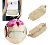 caralin Ceinture porte-monnaie améliorée pour voyage de sécurité pour cartes de monnaie, clés et passeport de qualité ronMade Noir