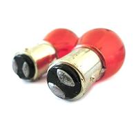 CARALL 2 Pièces d'Ampoules Halogènes 12V Pour Voiture (P21/5W BAZ15D asymétrique 12V 21/5W rouge)