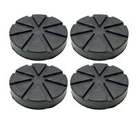CARALL Lot de 4 tampons à casque en caoutchouc rond, tampon pont élévateur, diamètre 123 mm, épaisseur 30 mm, compatible avec Ravaglioli Werther Omcn, fabriqué en Italie