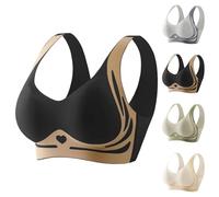 Caralush Soutien-gorge push-up puissant sans couture, soutien-gorge push-up anti-affaissement, soutien-gorge push-up sans fil, soutien-gorge Camixs, 1-Noir, L