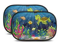 CARAMAZ XL - Lot de 2 pare-soleils de voiture pour bébé avec protection UV certifiée, 53 x 35 cm