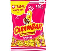 CARAMBAR - Bonbons Caramel Fondant au Goût Authentique, Plaisir à Partager (Sachet 320g) - Le Lot De 4