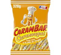 CARAMBAR - Bonbons Caranougat Fondants, Goût Intense de Caramel Crémeux (Sachet 320g) - Le lot de 4