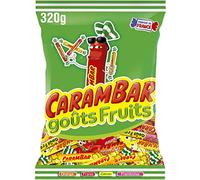 Carambar Bonbons Fruits, Parfums Orange, Fraise, Citron et Framboise, 320g