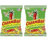 Carambar Bonbons Fruits, Parfums Orange, Fraise, Citron et Framboise, 320g (Lot de 2)