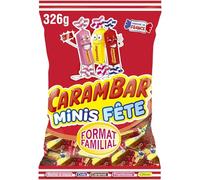 CARAMBAR - Bonbons Minis Festifs aux Saveurs Gourmandes, Texture Fondante (Sachet 326g) - Le lot de 3