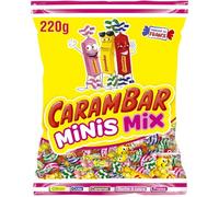 CARAMBAR - Bonbons Minis Gourmands, Saveurs Assorties Fondantes pour un Plaisir Léger (Sachet 220g) - Lot de 4 - vendu par Lot