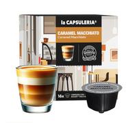 CARAMEL MACCHIATO (96 Capsules) compatible avec Nescafé Dolce Gusto, Lot de 6 x 16 Capsules (96 portions tot) - la Capsuleria