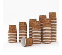 Caramont 4 Oz 1000 Espresso Gobelets en Carton,Jetables,Résistant à la Chaleur,Carton Qualité,Idéal pour Toutes Les Boissons Chaudes ;Café,Thé,Chocolat etc.