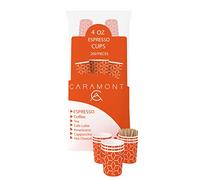 Caramont,4 Oz 200 Espresso Gobelets en Carton avec Agitateurs en Bois,Écologique et Jetables,Résistant à la Chaleur,Carton de Qualité,Idéal pour Toutes Les Boissons Chaudes ; Café,Thé,Chocolat etc.