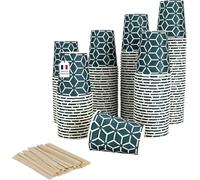 Caramont,7 Oz 1000 Gobelets en Carton avec Agitateurs en Bois,Écologique et Jetables,Résistant à la Chaleur,pour la Boisson Froide et Chaude en Carton de Qualité,Ideal pour Café,Thé,Anniversaire,etc