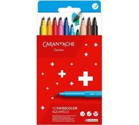 Caran d-Ache 285.410, Medium, 10 couleurs, Beige, Noir, Bleu, Brun, Vert, Bleu clair, Orange, Rose, Rouge, Jaune, Fibre, Multicolore, Hexagonal