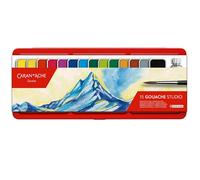 Caran d'Ache : Studio Gouache : Set of 14 Pans & 10ml White