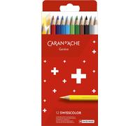 CARAN D'ACHE 1284812 CARAN D'ACHE Crayons de couleur Swisscolor, étui carton de 12 pièces
