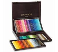 Caran d'Ache Crayons de couleur Pablo 666.92 — Boîte en bois 120 pièces qualité artistique