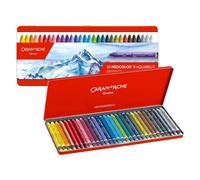Crayons cire aquarellable - Caran D'Ache - Neocolor II - 30 pièces - Bleu et rouge - Mixte