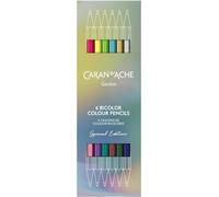 Caran d'Ache Claim Your Style Ensemble De 6 Crayons Bicolores À Double Pointe