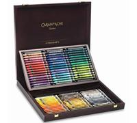 Coffret Bois De 84 Pastels À La Cire Aquarellables Neocolor Ii