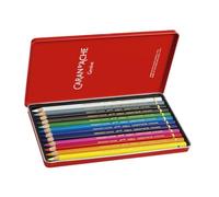 Caran d'Ache – Crayons de couleur Pablo – boîte métal 12 crayons, multicolore