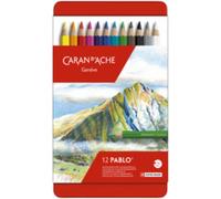 CARAN D'ACHE Crayons de couleur PABLO, étui métal de 30