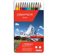 CARAN D'ACHE Crayons de couleur PRISMALO étui métal 12 pièces