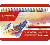 CARAN D'ACHE Crayons de couleur SUPRACOLOR étui métallique de 30 pièces