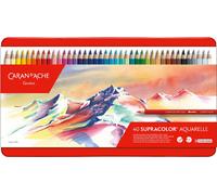 CARAN D'ACHE Crayons de couleur SUPRACOLOR étui métallique de 40 pièces