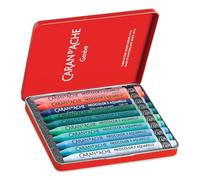 Caran d'Ache d'Ache 7500.510 Pastel Neocolor II Étui de 10 crayons de couleur - Nuances froides - Édition limitée Beya Rebaï + cours en ligne