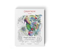 Caran d'Ache Esprit des Forets 0454.802 Livre de coloriage FSC A4 avec 25 illustrations Dimensions : 23,7 x 29,7 x 1,6 cm