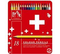 CARAN D'ACHE étui métal de 18 Crayons de couleur Swisscolor