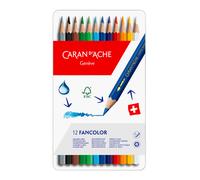 Caran D'Ache Fancolor 12 Eau Soluble Couleur Crayons Artiste Esquisse Boite Set