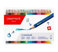 Caran D'Ache Fancolor 30 Eau Soluble Couleur Crayons Artiste Esquisse Boite Set