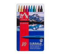 Caran d'Ache Fibralo Lot de 10 stylos fibre dans une boîte en métal