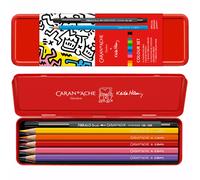 Caran d'Ache Keith Haring Coffret Couleurs 10 Crayons & 1 Pinceau Feutre Spécial