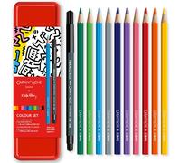 Caran D'Ache Keith Haring Couleur Ensemble Édition Spéciale Crayons de + Brosse