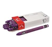 Caran d'Ache Neocolor II 110 Lilas/violet (7500.110) / Lot de 10 pastels en cire aquarelle/pour papier, carton, verre, bois, cuir, tissu pierre