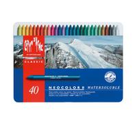 Caran d'Ache Crayons aquarelle Neocolor II pour artistes 40 dans une boîte métallique