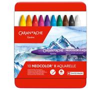 Caran d'Ache – Crayons pastels Neocolor II – cire soluble dans l'eau – Boîte de 10