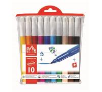 Caran d'Ache Pochette de 10 feutres à pointe fibre Fancolor soluble à l'eau