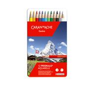 Caran D'Ache Prismalo Couleur Crayon 12 Boite Ensemble Aquarelle Artiste Neuf