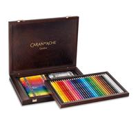 Caran D'Ache Prismalo Couleur Crayons 30+40 Neocolor II Cire Pastels En Boîte