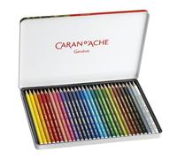 [Ref:999.330] CARAN D'ACHE Etui métal Lot de 30 Crayons de couleur PRISMALO