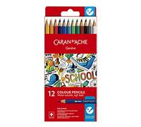 Etui de 12 crayons de couleur Caran d'Ache School Line aquarellable