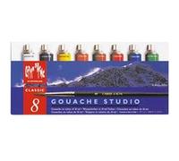 CARAN d'ACHE STUDIO - Peinture - gouache - couleurs assorties - 10 ml (pack de 8) G