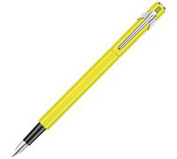 Stylo Plume - Jaune Fluo - Métal - Plume Moyenne - Rechargeable - Caran D'ache - 849